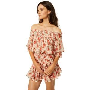 Misa Los Angeles Women's Size XS Pink Floral Poppy Allover Darla Mini Dress